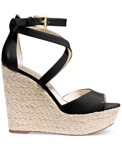 michael kors wedges macy's|michael kors black wedge booties.